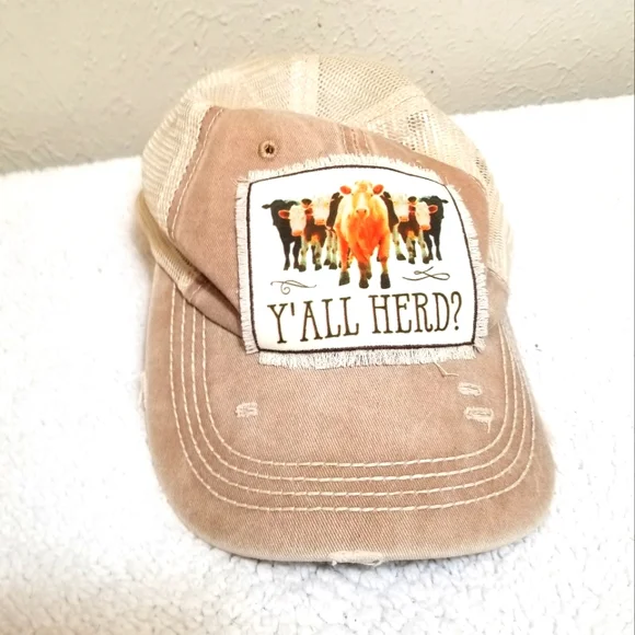 Y'all Herd Cattle Hat - Picture 1 of 4
